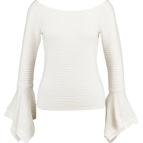 Marciano Binx Bell Sleeve Ivory Sweater - Picture 5 of 11